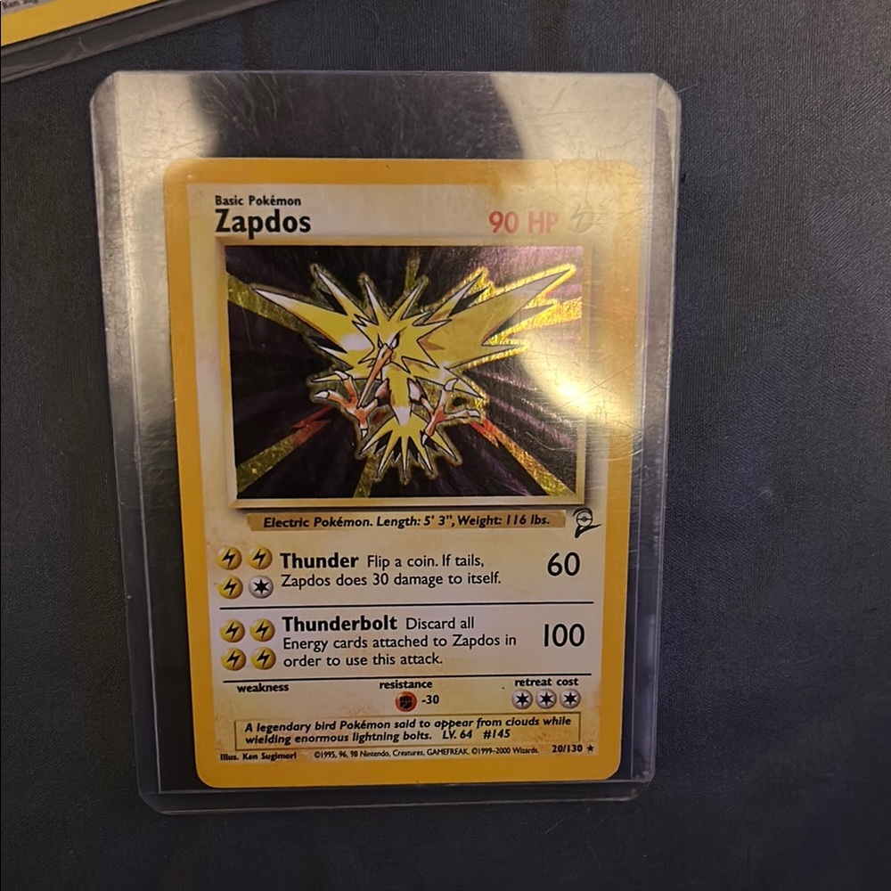 Pokémon Card with Blue and Red Design